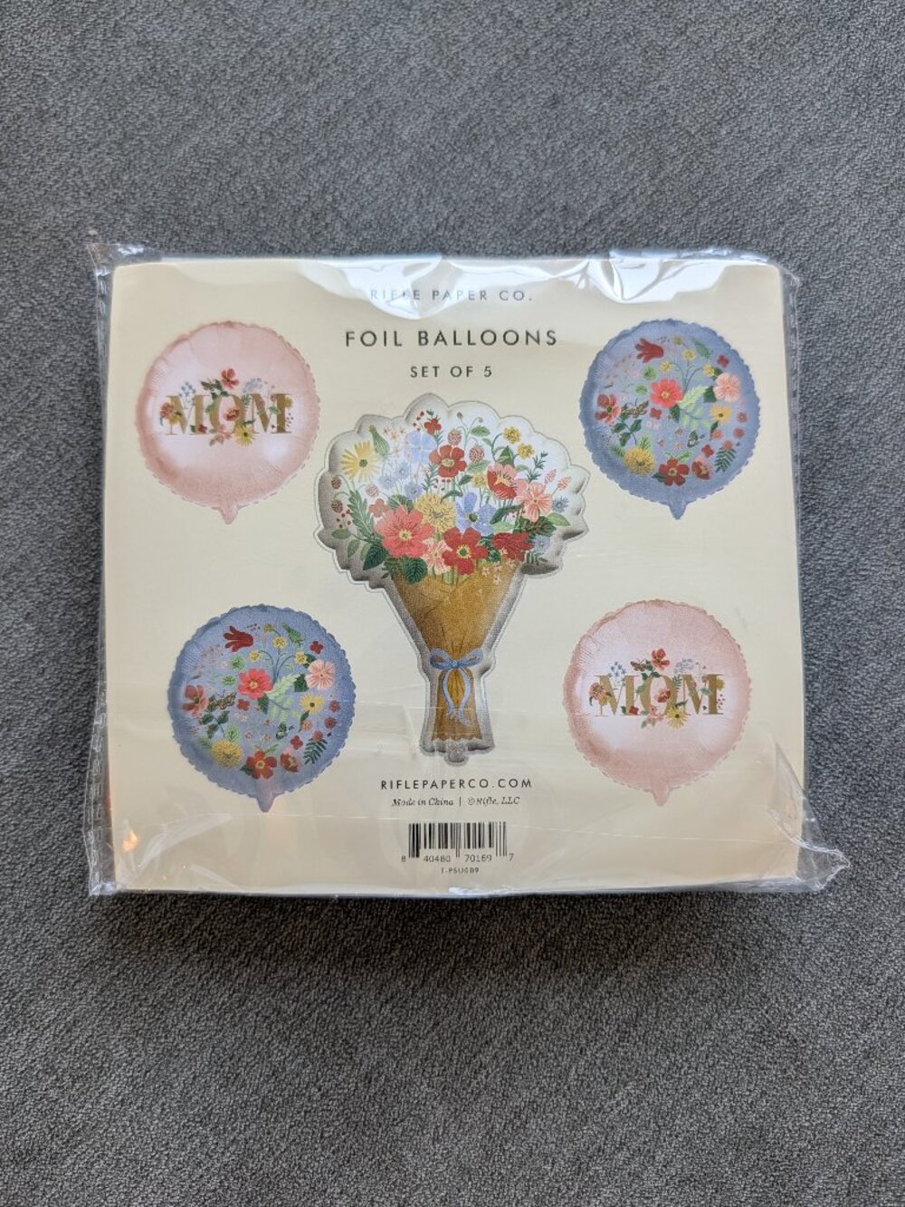 Rifle Paper Co. 5ct Strawberry Fields Mother's Day Foil Balloon Bundle - party